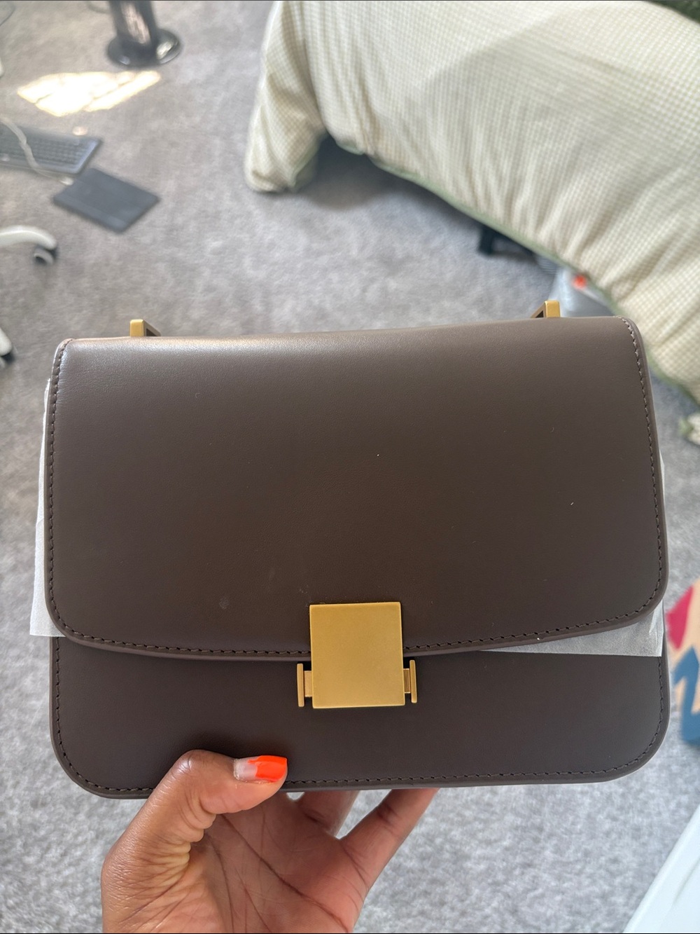Quince Brown Leather Crossbody with Gold-Tone Hardware - Picture 5 of 6